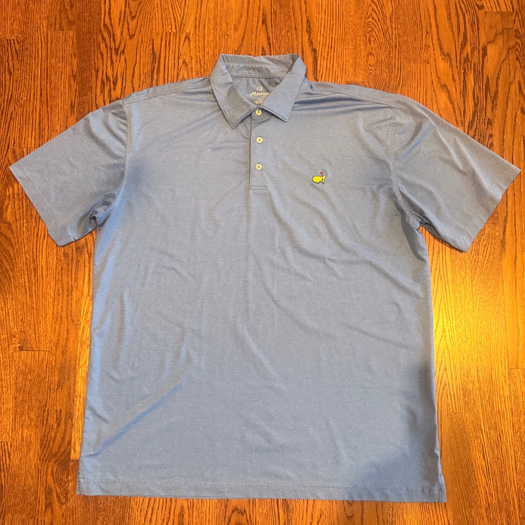 Masters Tech Blue Polo Golf, The Masters, Old Money Size Xl
